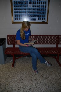 Junior Anna Piazza reads in her free time.  Piazza learns and relates to the books she reads.  Photo By: Sophia Smith 