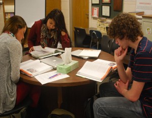 On the first days of the trimester the new students learned the ethics in journalism before they could begin writing. Photo by: Katie Sommers