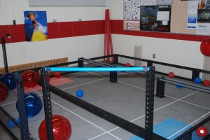 This is the practice ring where the students come and test out their different robot designs before taking them to competition.  Photo by: Isabelle Miller