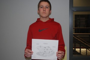 Freshman Grant Clady enjoys Bio Art because he gets to draw while learning about biology. 