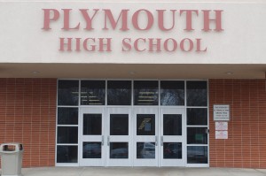 The familiar face of Plymouth High School. Photo by: Emory Smith. 