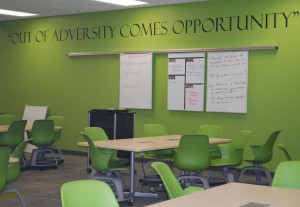 The Green Room in the Weidner School of Inquiry awaits its next occupants. Photo by: Emory Smith