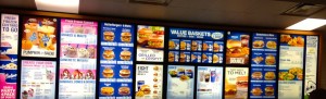 fast food menu