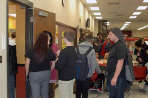 Students at PHS in the cafeteria wearing considerably average clothing for everyday school. Photo by: Abbigail Rose