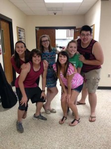 On the last day of school, Korie took a picture with her close friends. 4 out of 6 pictured are PHS graduates. From left, the pictured are Sarah Iwinski, Junior Eric Burch, Korie Rice, Jessica Beagle, Shannon May, and Taylor Scott. Picture by: Jessica Sayer