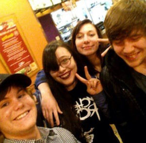 While at their place of employment, from left Eric Burch, Reneh Gambrel, Shayla Beagle, and Austin Epley enjoy their time together. The four of them are nicknamed the "dream team," at Taco Bell, where they work. Photo contributed by: Eric Burch