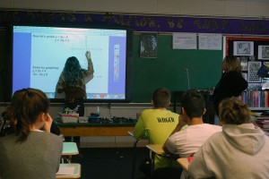 Mrs. Griffiths becomes more comfortable with teaching students at PHS. Photo by: Janessa Salazar