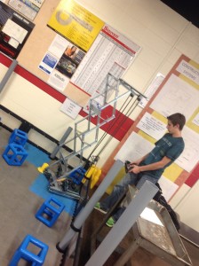 Zacc practicing for his next Robtics competition in Indianapolis in March. Photo by Sharon Oviedo