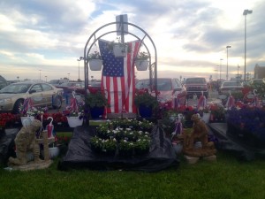 The Plymouth Walmart shows its support by making a shrine to honor soldiers on Memorial Day. Photo by: Janessa Salazar 